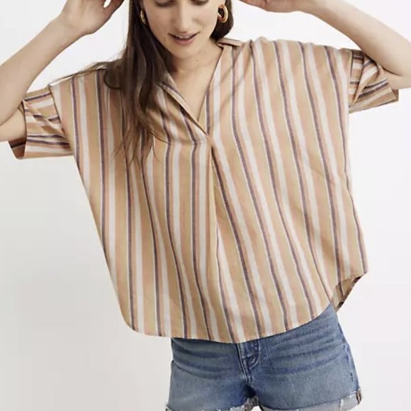 Madewell Tops - Madewell Courier Rainbow Stripe Shirt 🌈